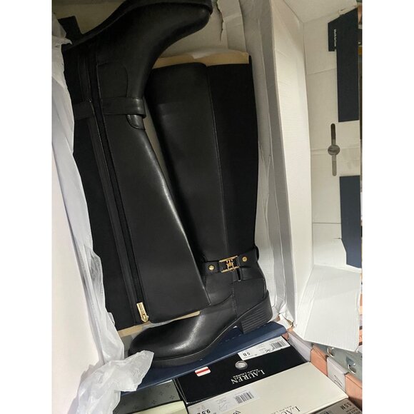 Tommy Hilfiger Womens Iyla High Shaft Riding Heels Boots Black Size 6.5M NIB - Picture 6 of 6